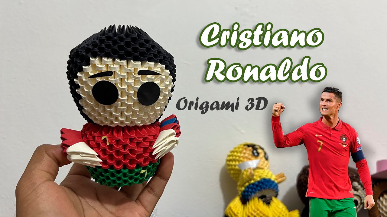Cómo Hacer a Cristiano ronaldo en Origami 3D -  Bethoz Camacho