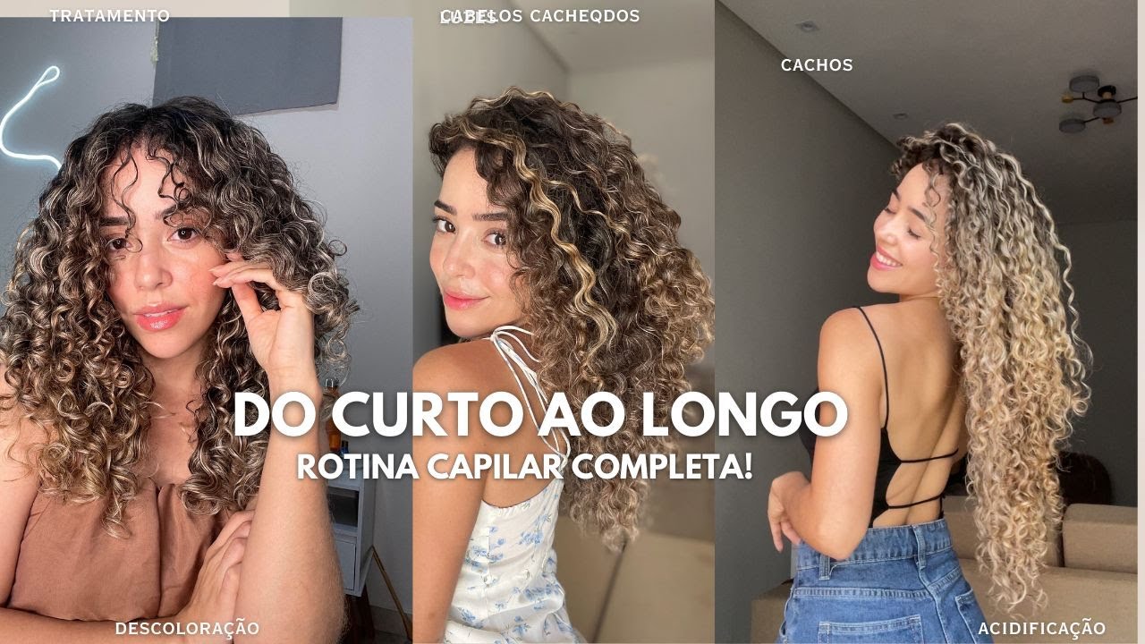 COMO FAÇO MEU CABELO CACHEADO CRESCER RÁPIDO -- MINHA ROTINA CAPILAR COMPLETA!