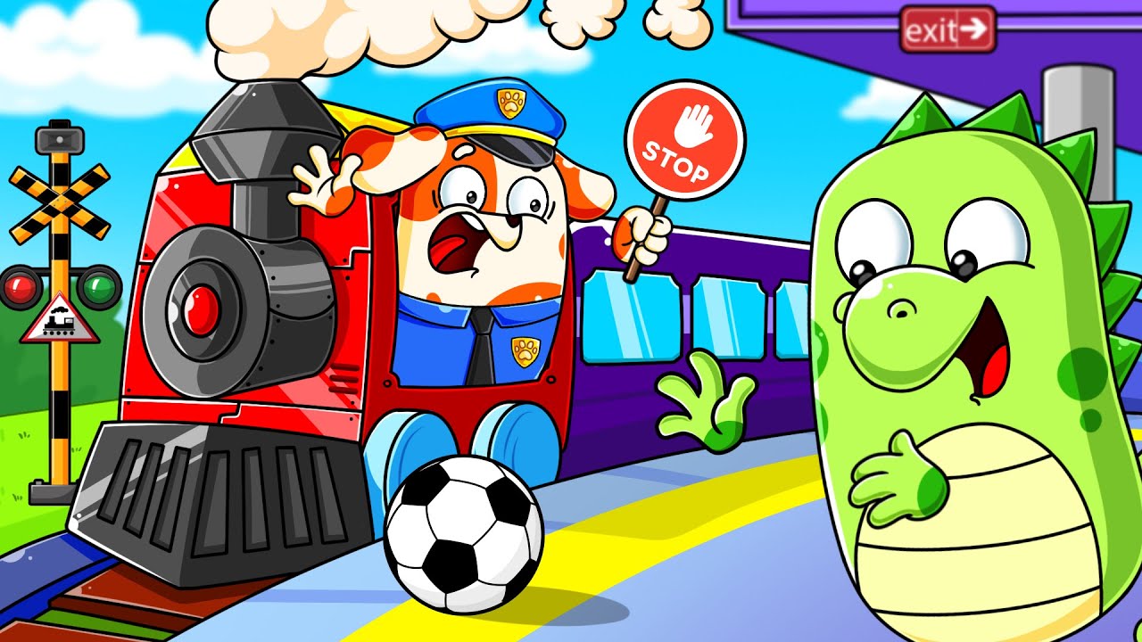 ¡Alto! ¡No Juegues Cerca de las Vías del Tren! 🚦 Dibujos Animados | PowerPup Hoo Doo