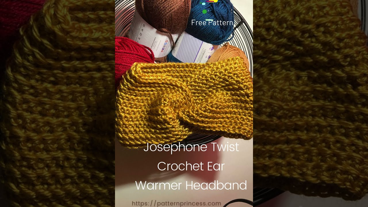 Beginner Twist-Front Crochet Ear Warmer Headband 