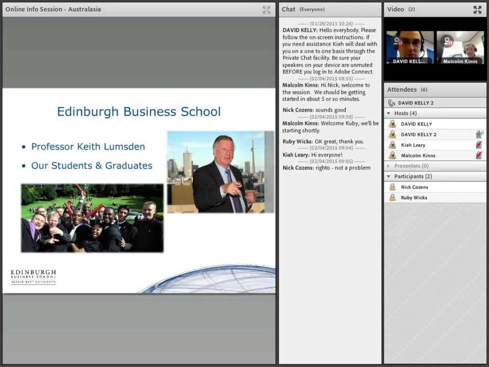 MBA programme webinar Edinburgh Business School