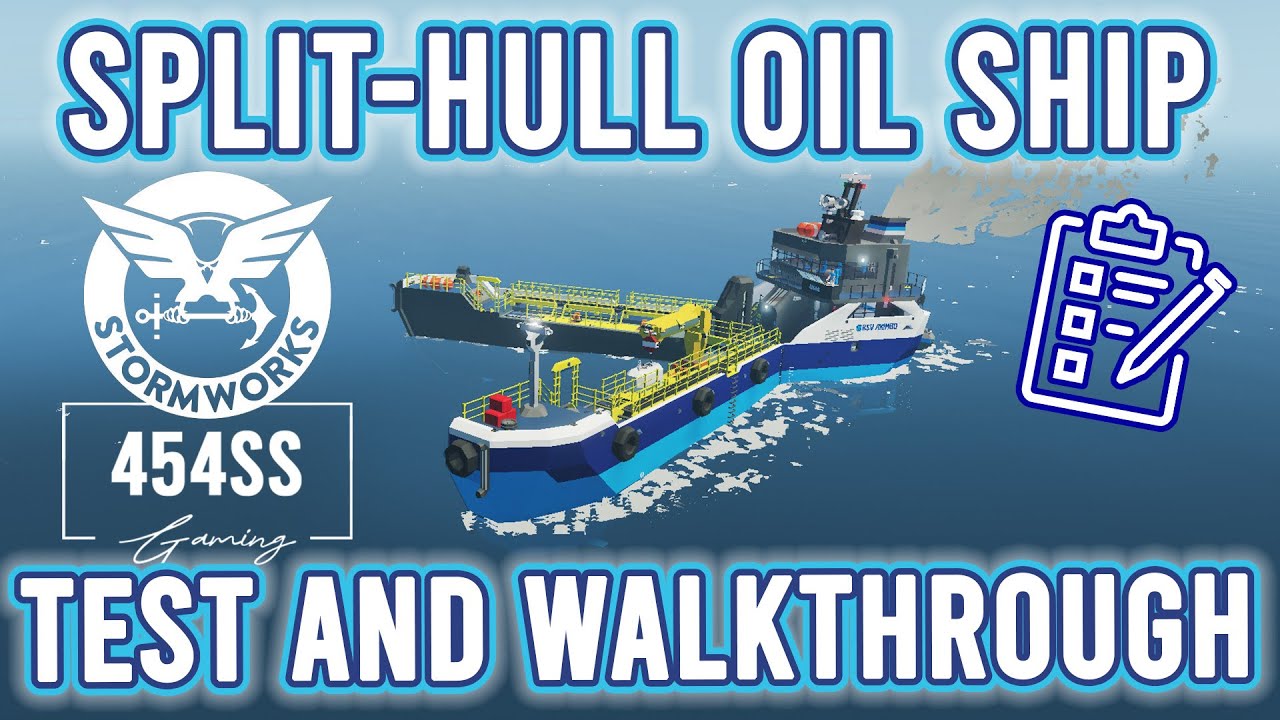 FINALLY COMPLETED Split Hull Oil Cleanup Ship in Stormworks!