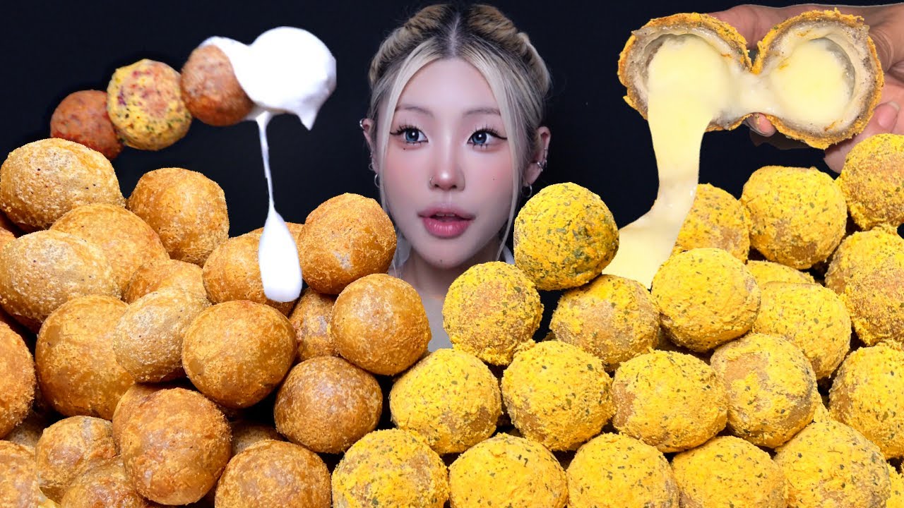 SUB) 치즈볼 지옥(?) 먹방🔥아니 대체 몇개를 먹은 거야?? (ft. 까르보불닭) HUGE AMOUNT OF CHEESE BALLS W/ BULDAK MUKBANG ASMR