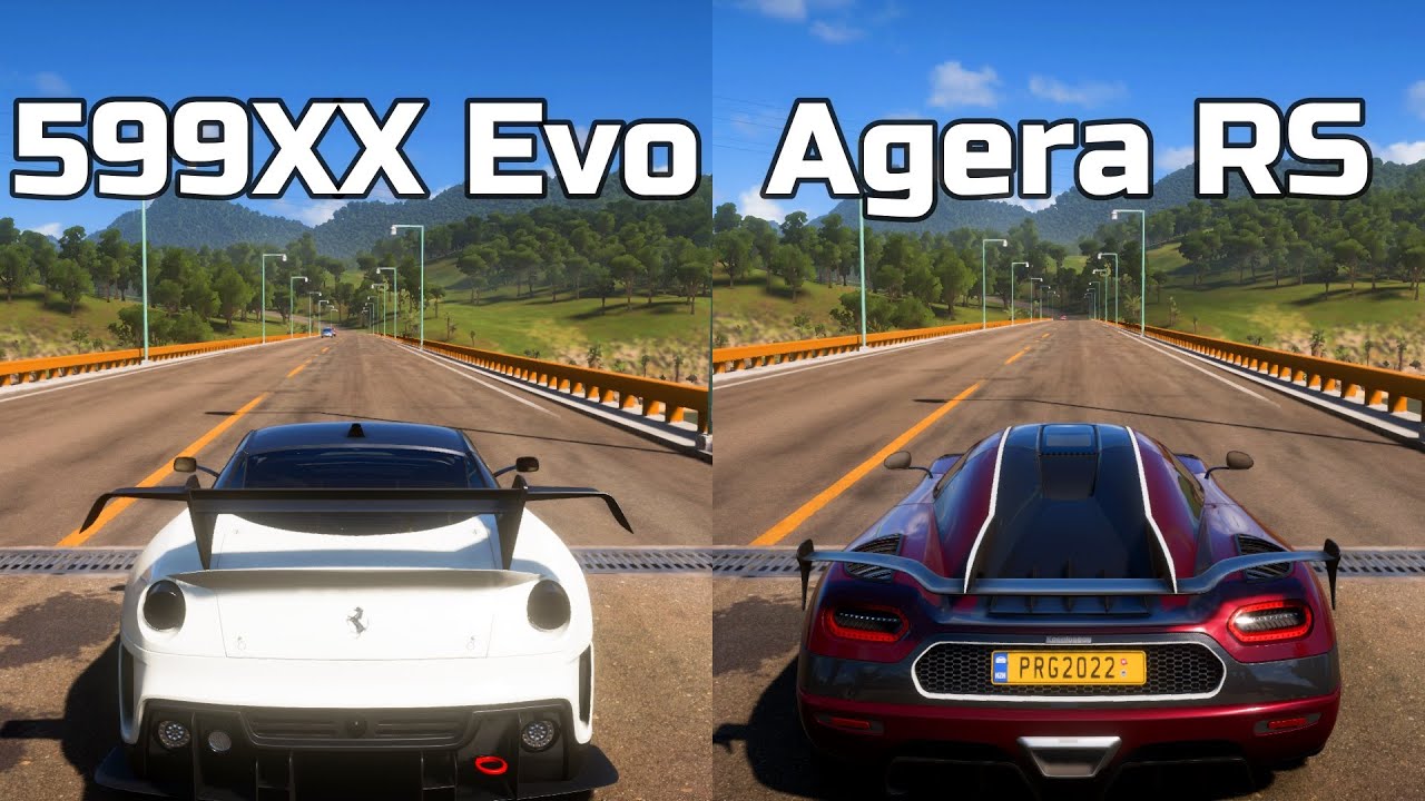 Forza Horizon 5: Ferrari 599XX Evolution vs Koenigsegg Agera RS - Drag Race