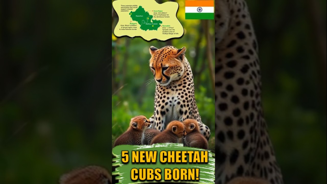 "India Welcomes 5 New Cheetah Cubs 🐆 | Kuno National Park's Big News!"