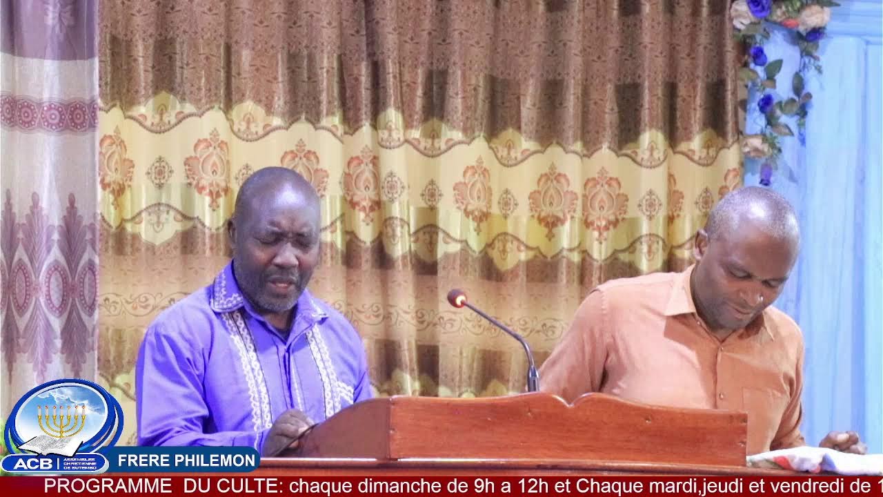 CULTE DU MARDI 02.09.2025 AVEC LE FRERE PHILEMON DE KYAVINYONGE