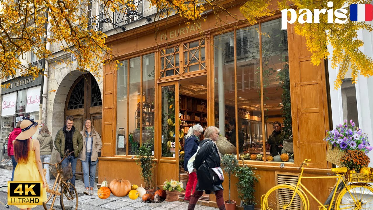 22 October 2025 PARIS 🇫🇷 🥨FRANCE 4KHDR WALK | CITY TOUR | 🥐🍁 STREETS WALK|GOLDEN QUITE LOCAL SQUARE 