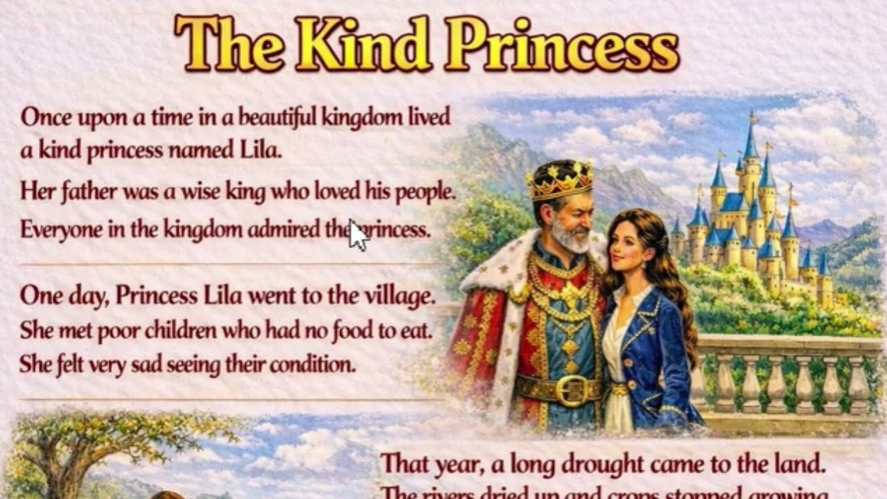 The Kind Princess | How to read English  | English reading practice | English learning ||