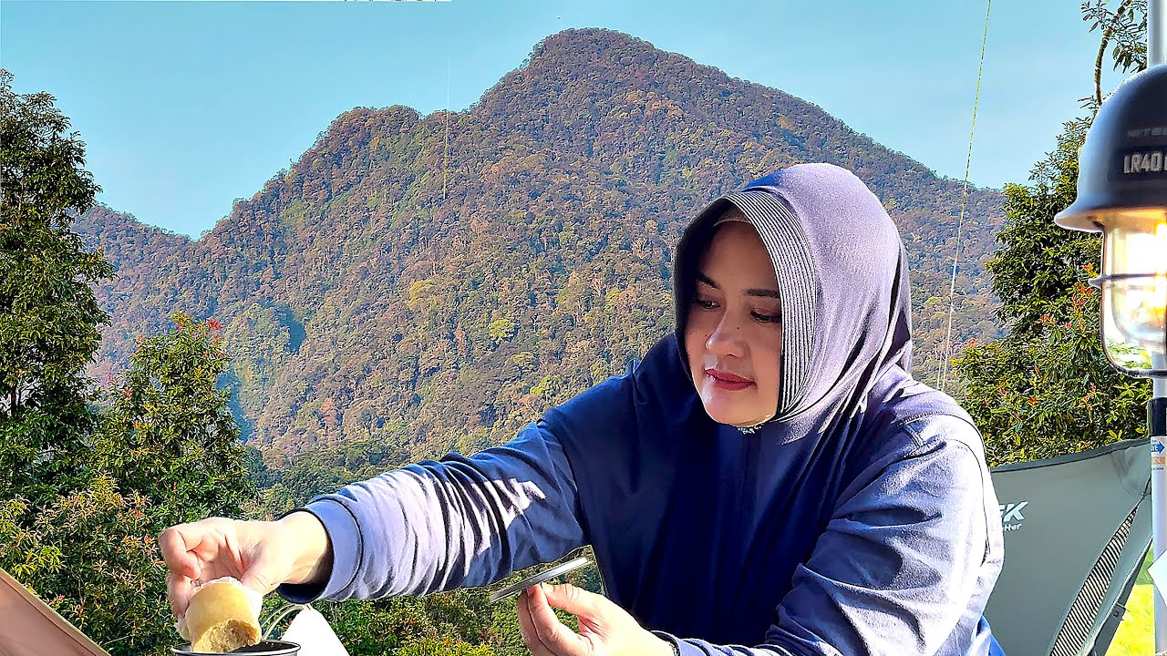 Camping keluarga di Panorama Pinus HJP Land .Hari Raya Idul Adha +1. Masak Sup & Sate . ASMR