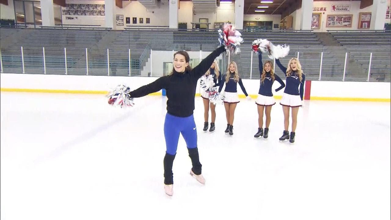 Nancy Kerrigan Teaches New England Patriots Cheerleaders How to Ice Skate