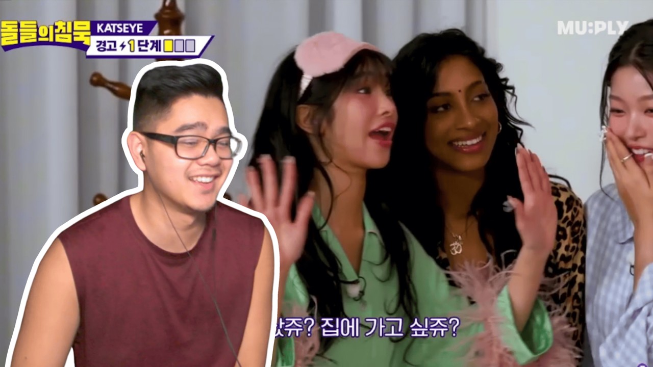 KATSEYE FULL Sleepover Show REACTION – I SURVIVED THE CHAOS 😂💥🛌  #cptbluerain