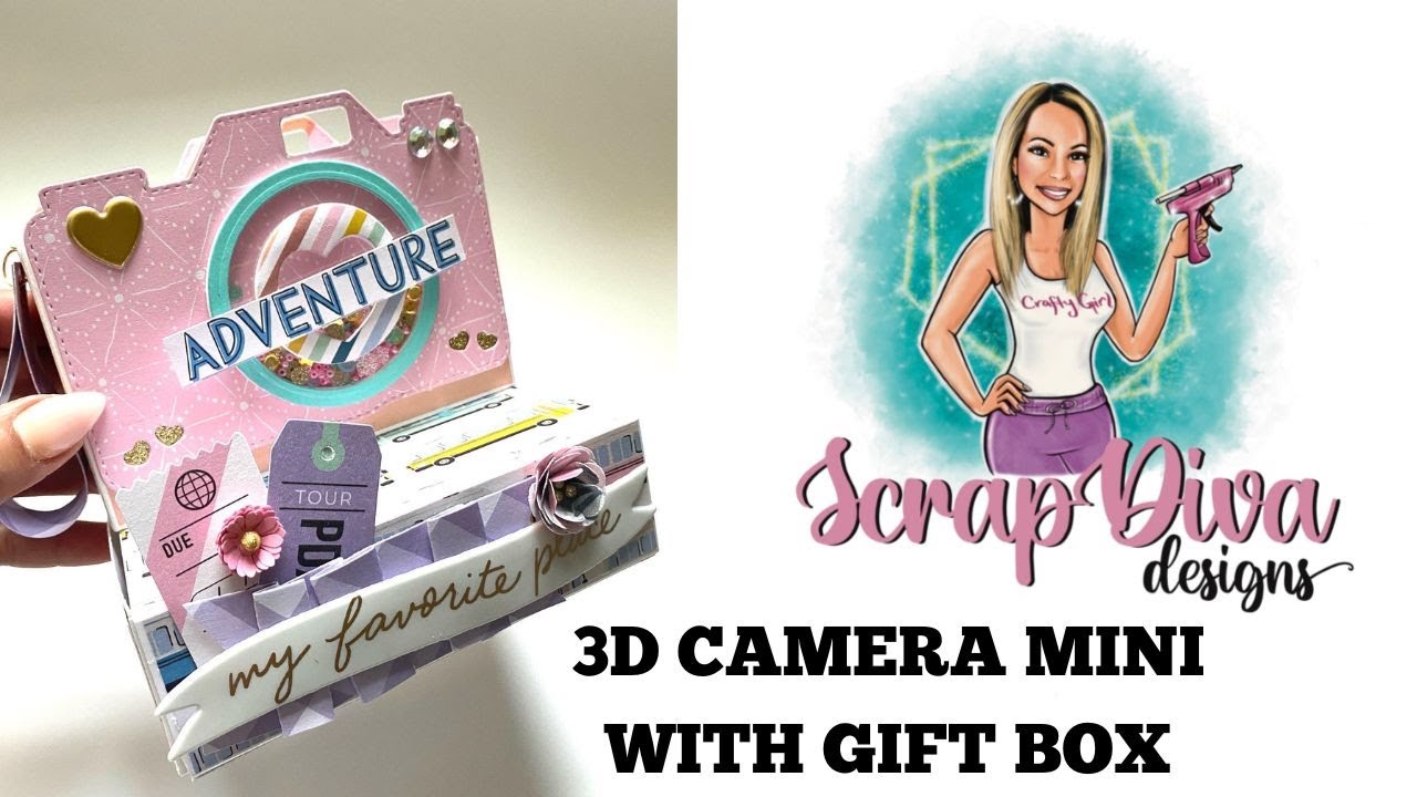 SCRAPDIVA DESIGNS | 3D CAMERA MINI ALBUM W/ GIFT BOX | COME SEE!