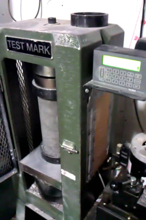 Breaking concrete cylinders