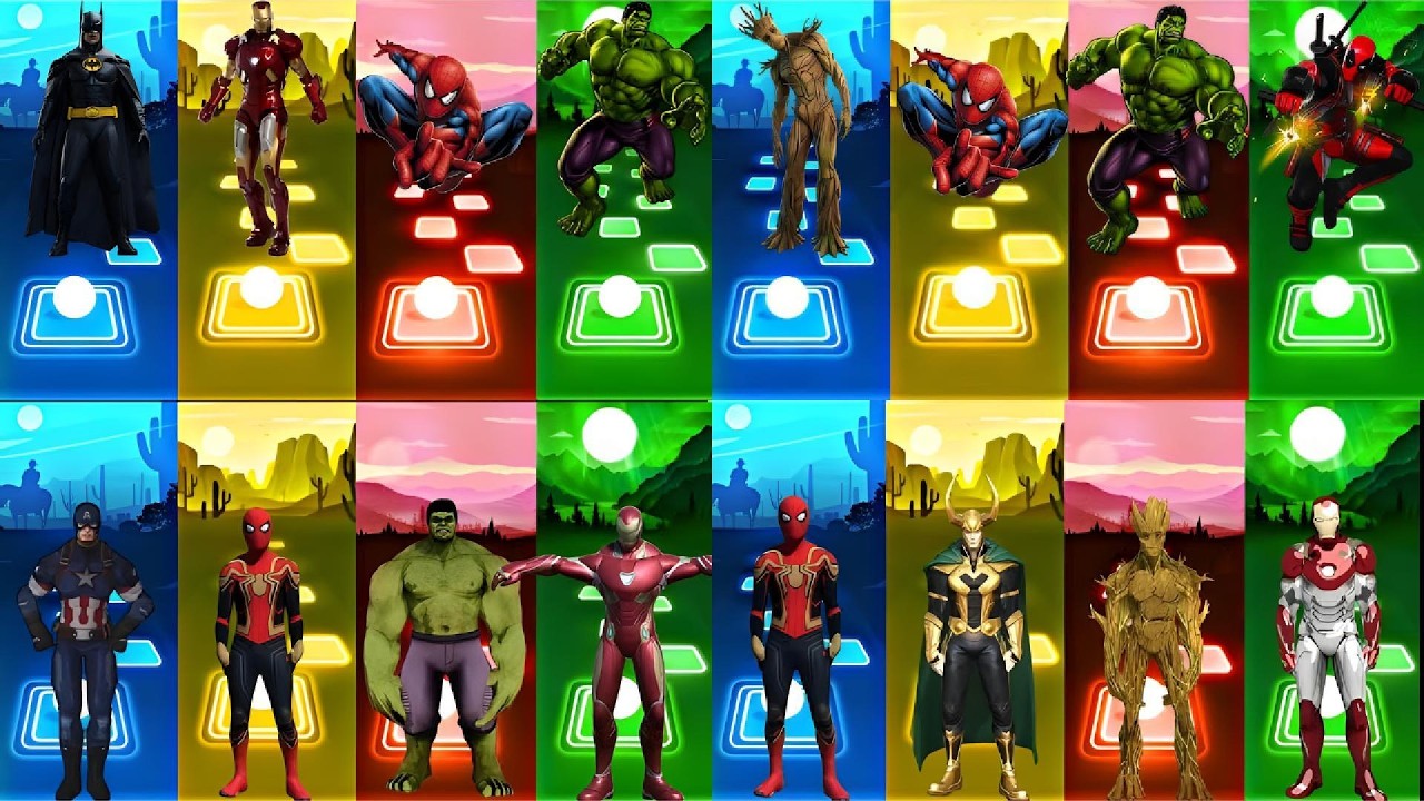 CAPTAINAMERICA🆚BATMAN HULK🆚IRON MAN🆚SPIDER-MAN🆚DEADPOOL🆚GROOT TELIS HOP EDM RUSH !!!