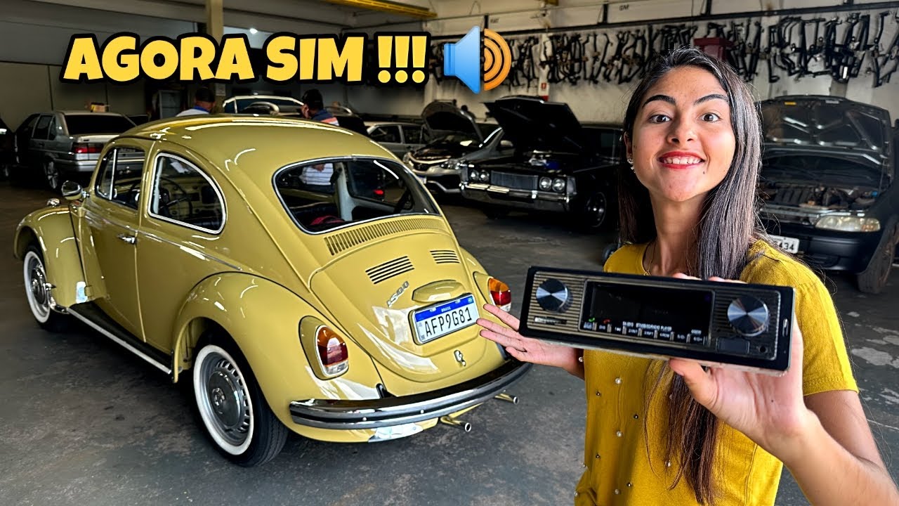 RÁDIO RETRÔ MODERNO NO FUSCA CANARINHO !!!