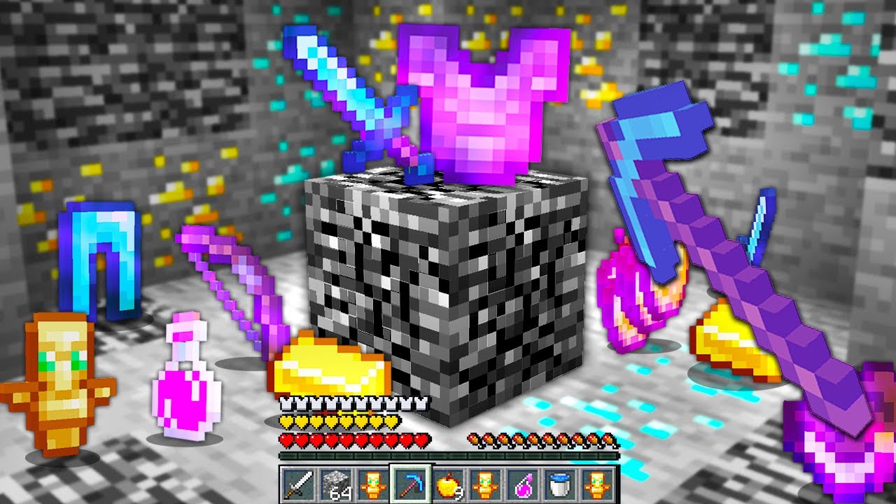 Minecraft UHC but Bedrock secretly drops OP Items...