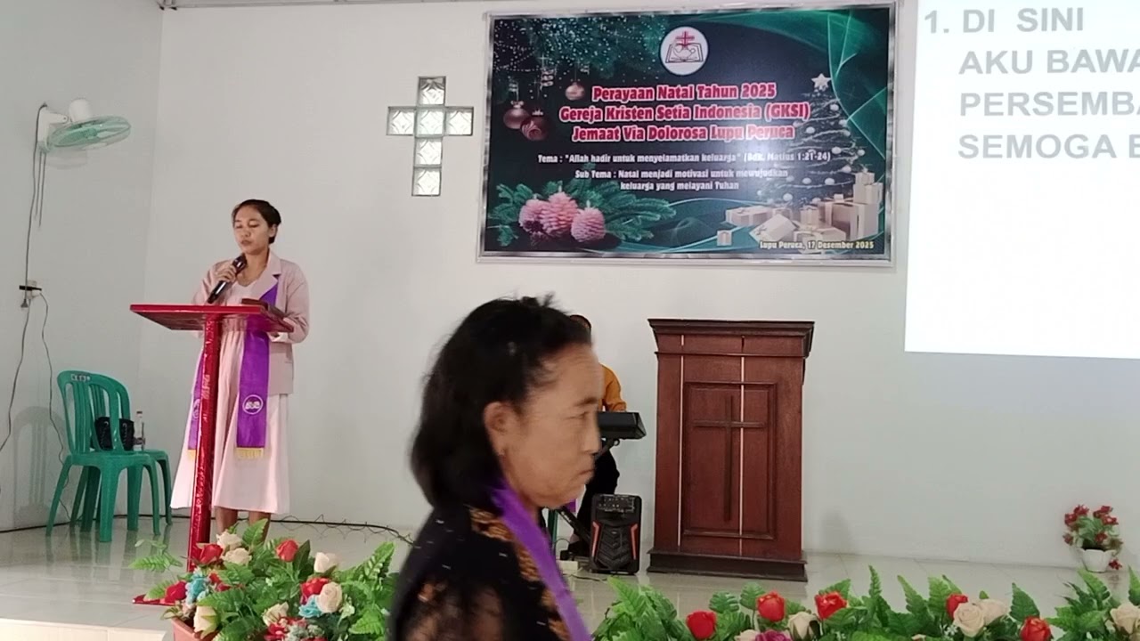 Ibadah raya minggu, 22-02-2026 di GKSI Jemaat Via Dolorosa Lupu Peruca. Wl: Ibu Sri Melati