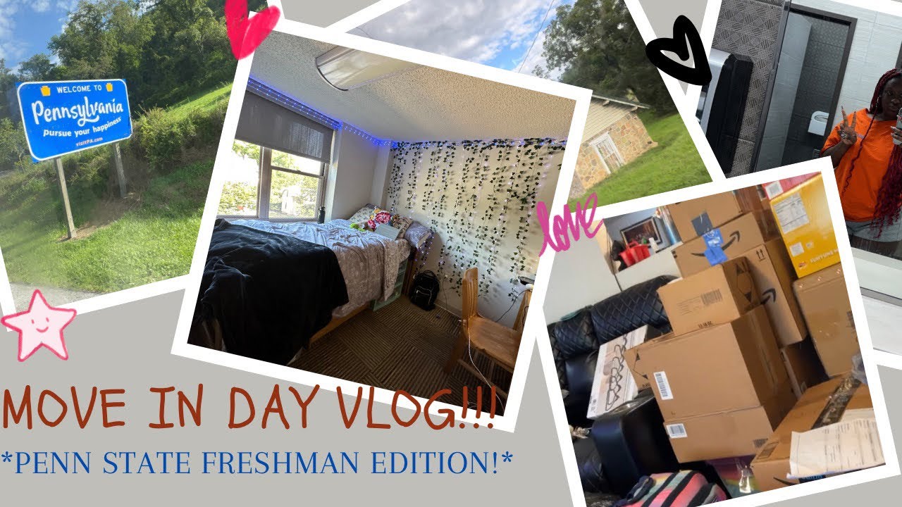 Move in day vlog!!! Freshman year @ PENN STATE!!💙🤍