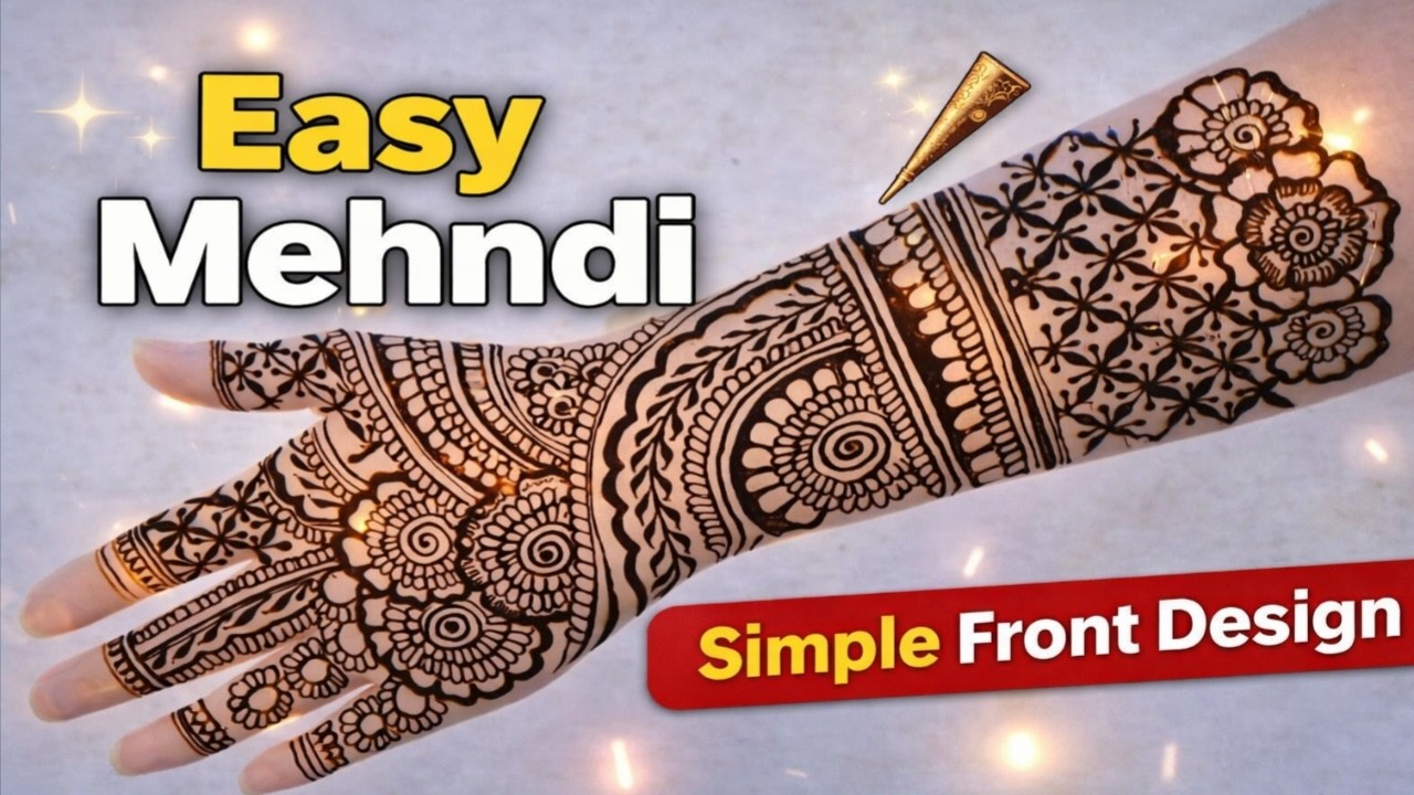 Eid mehndi designs simple mehndi designs front hand 👌 easy #youtub