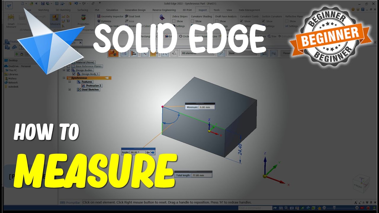 Solid Edge How To Measure
