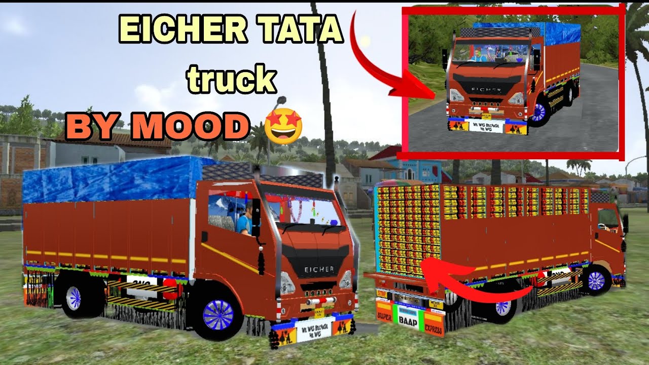 Coach truck 🚛 EICHER TATA truck Driving video for Bus simulator Indonesia and by mood 🤩