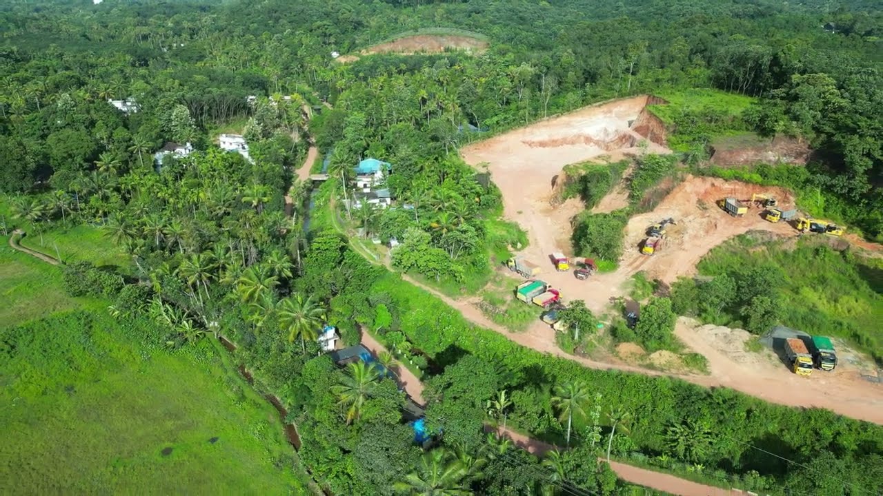 Vengola Panchayath and Arakkapadi Village illegal Minig Area Perumbavoor Ernakulam Kerala India