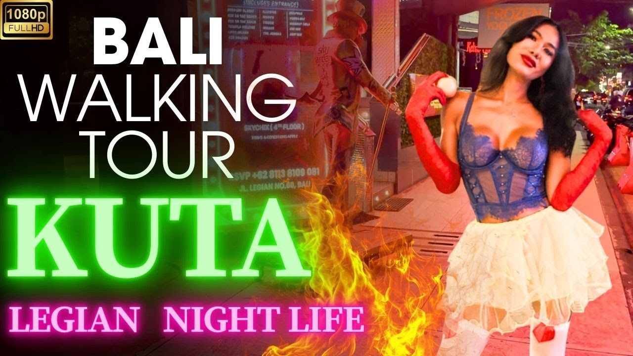Legian Street at Night – Bali Nightlife Walking Tour 🇮🇩