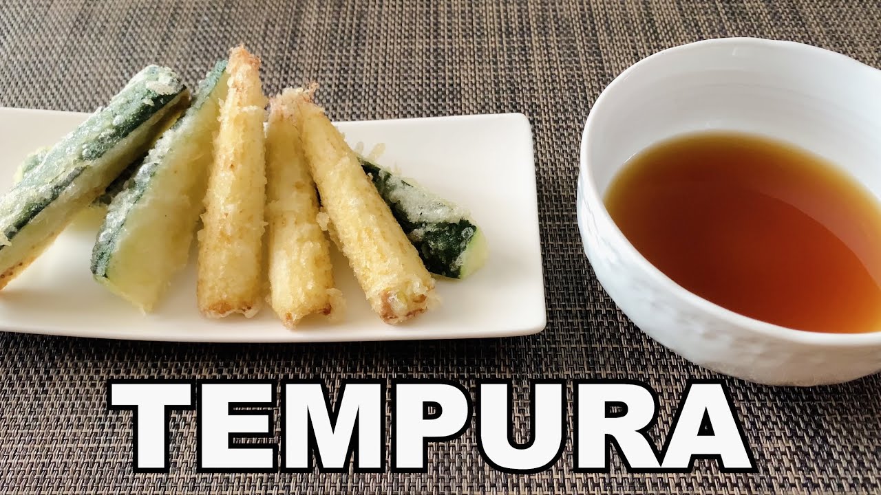 【Tempura】How to make zucchini and young corn tempura and tentsuyu