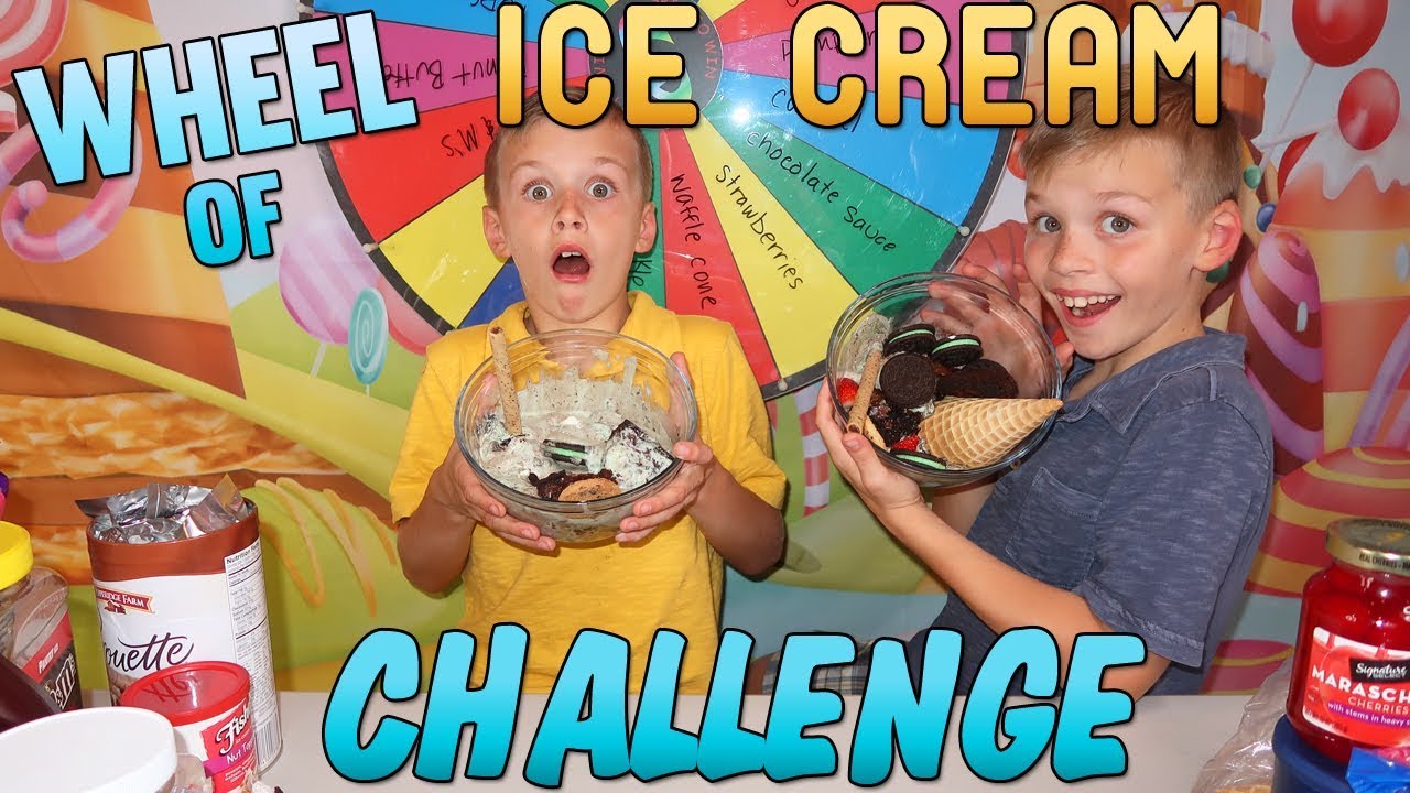 MYSTERY WHEEL OF ICE CREAM SUNDAE CHALLENGE!!