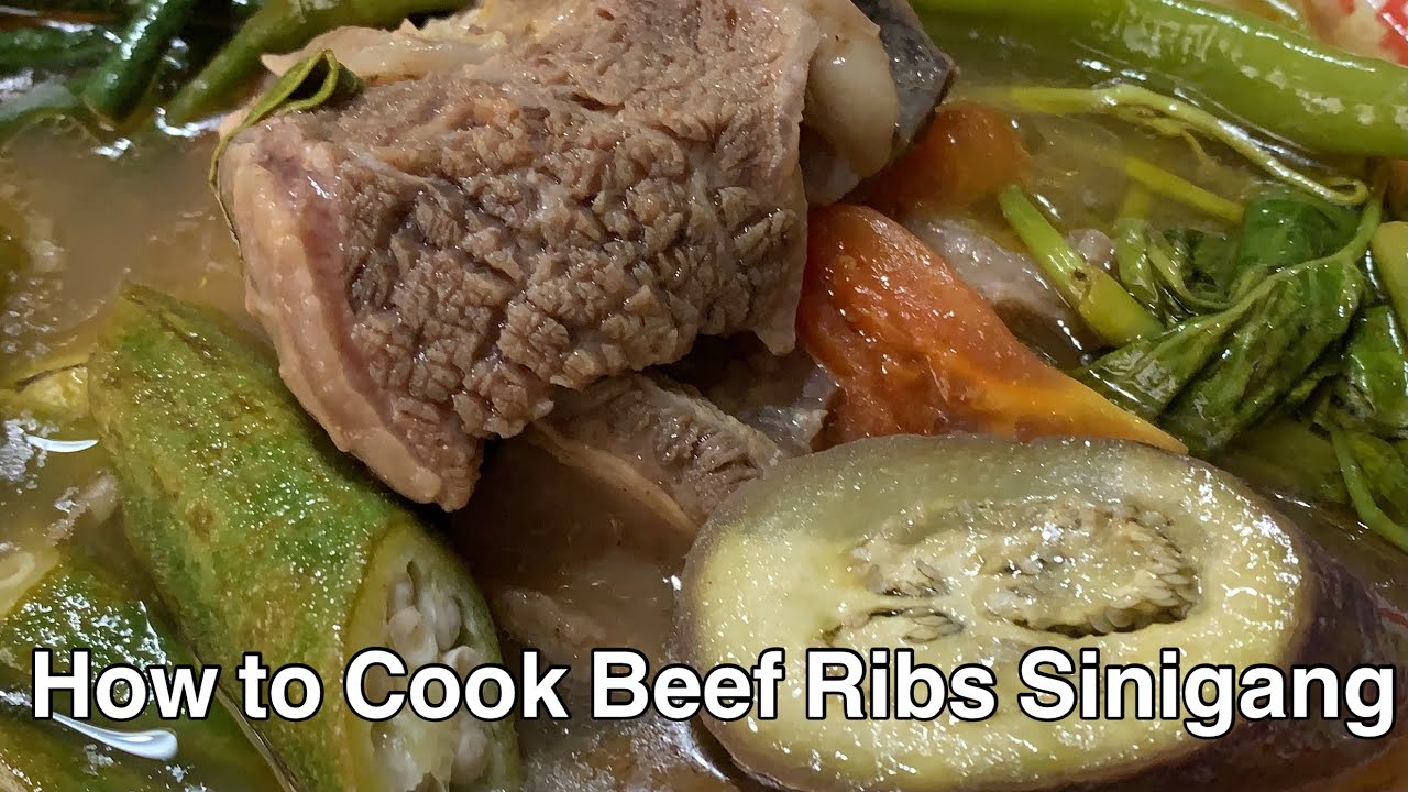 HOW TO COOK BEEF RIBS SINIGANG | Chefj Kitchen N Tours