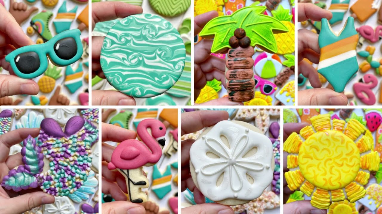 Beach Cookies ~ my favorite beach vibes cookie decorating videos