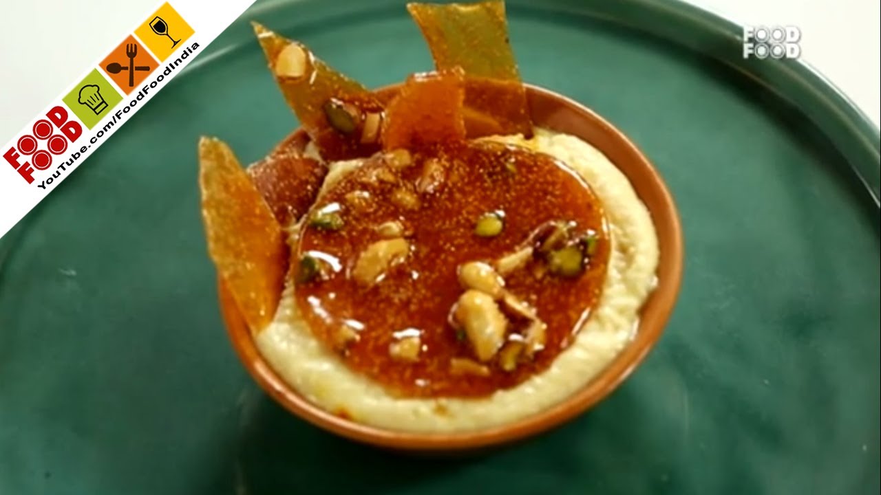 Kesari Phirni With Nutty Caramel Discs - Hi Tea