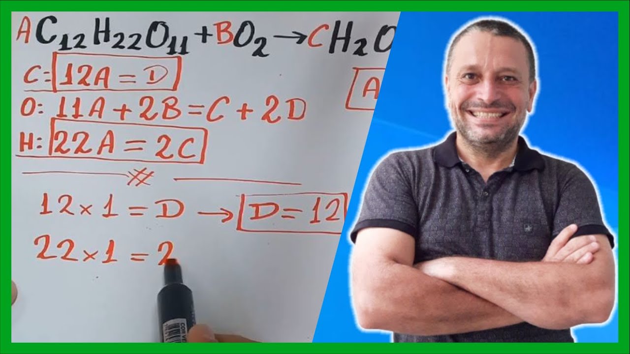 Balanceamento de Equações Químicas Método Algébrico {Química #036}