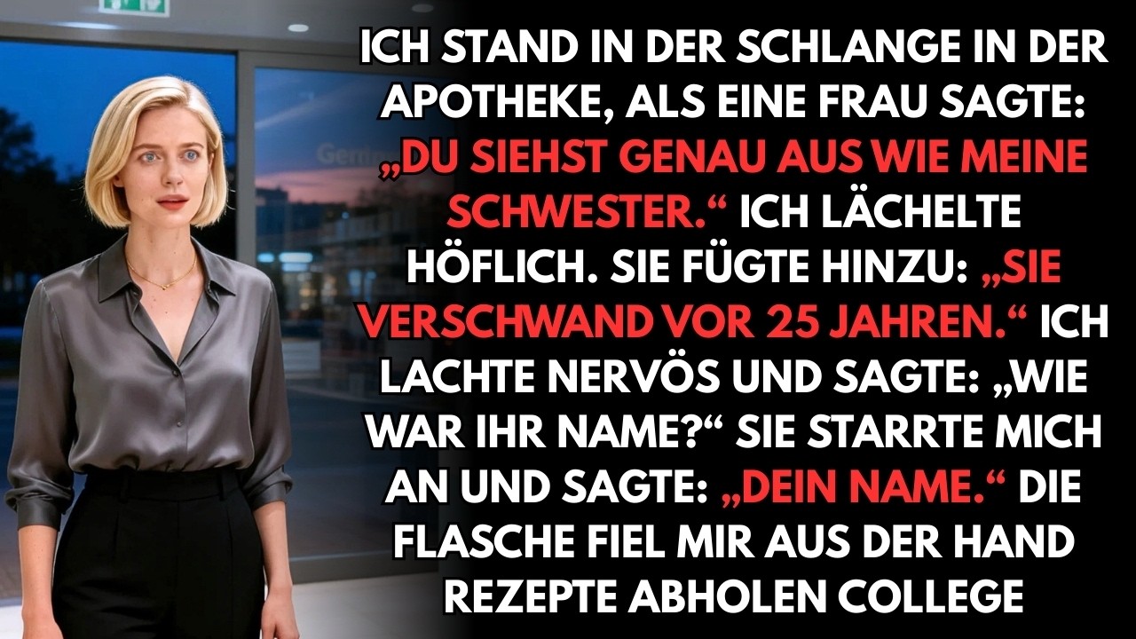 Sie sagte, ich sehe aus wie ihre vermisste Schwester – dann nannte sie meinen Namen