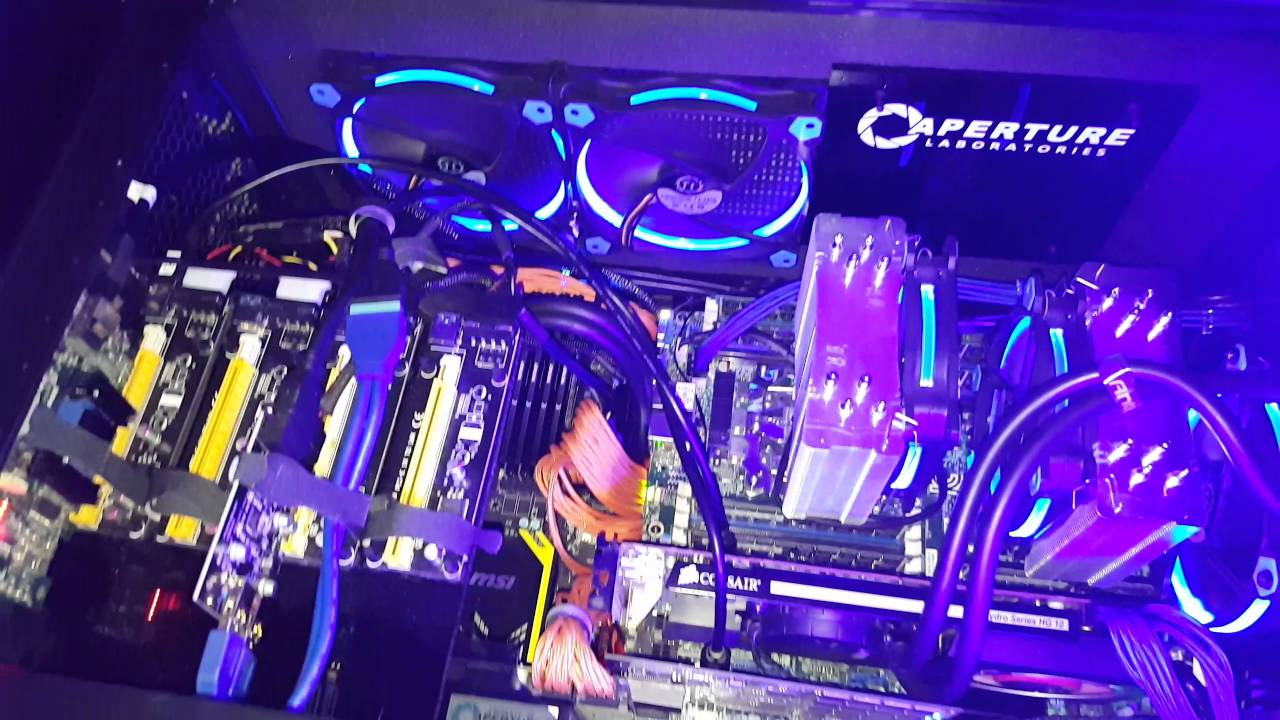 Dual system, 3 CPU, Father/Son rig (Portal Theme)