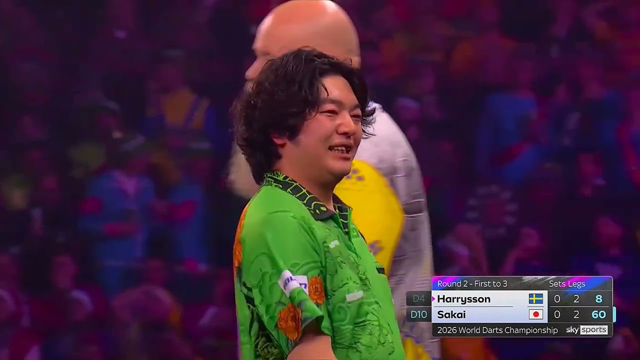 ANDREAS HARRYSSON VS MOTOMU SAKAI HIGHLIGHTS 2026 WORLD DARTS CHAMPIONSHIP