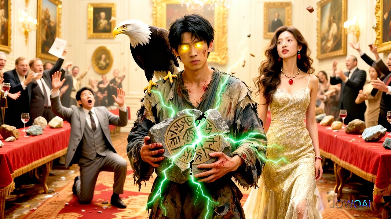 Mendigo vidente compra pedra barata; era esmeralda bilionária, magnata ajoelha!