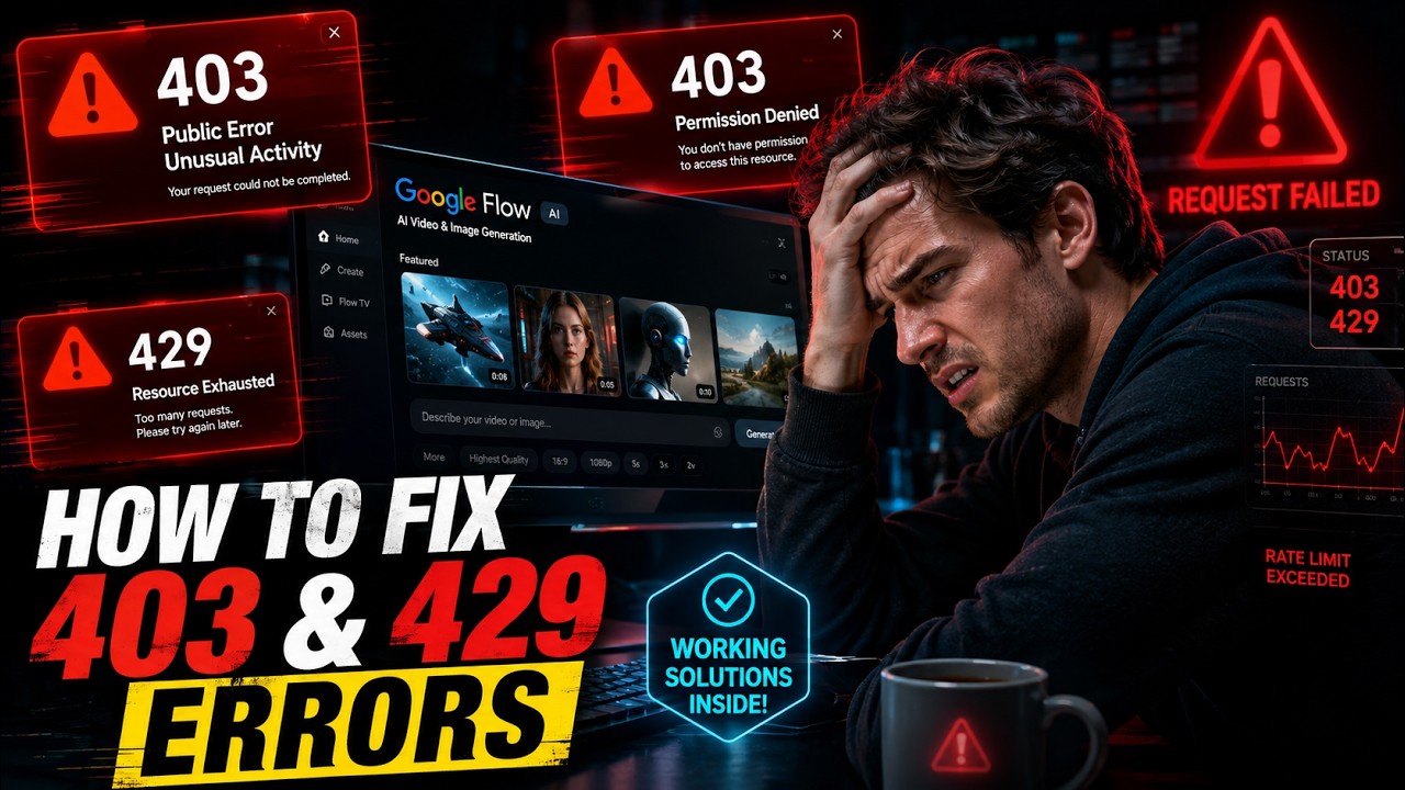 How to fix errors in Google Flow with Proton VPN | Public Error Unusual Activity, Resource Exhausted