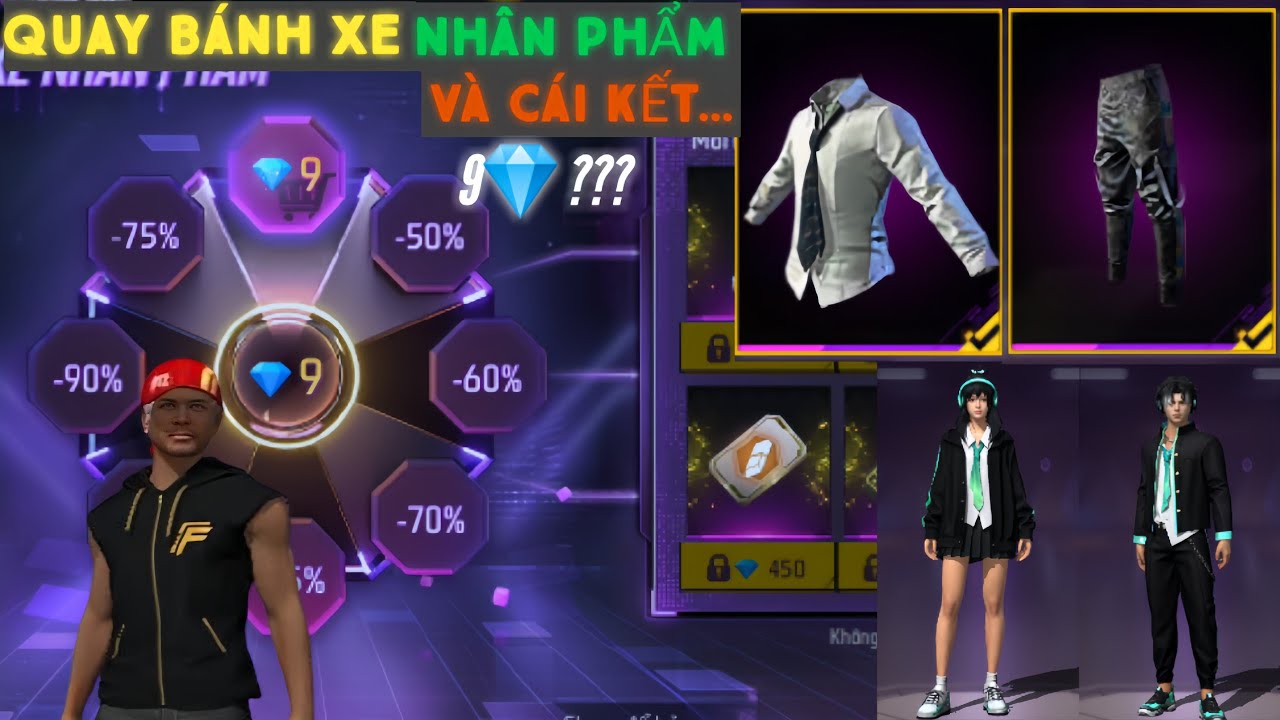 TEST BÁNH XE NHÂN PHẨM FREE FIRE VÀ CÁI KẾT BẤT NGỜ 😱