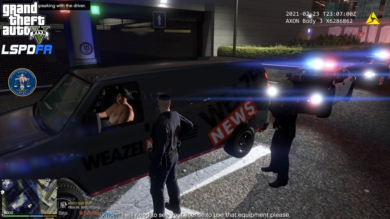 GTA V - LSPDFR 0.4.8 - LSPD/LAPD - Traffic Felonies/Illegal Broadcasting/K9 Requested - 4K