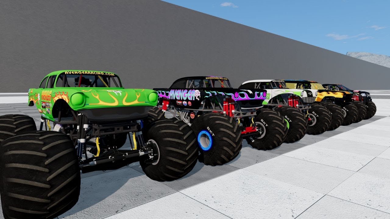 Epic High Speed Monster Truck Jumps & Crashes #80 BeamNG.Drive