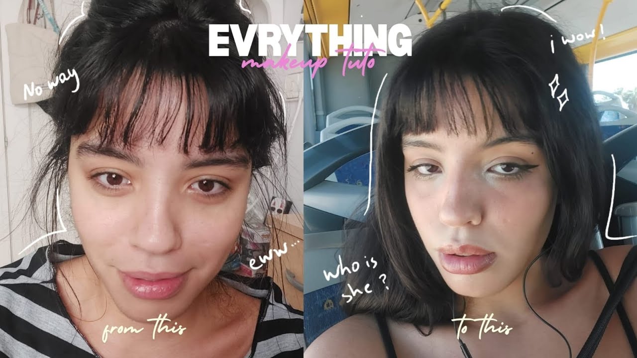 EVRYDAY look makeup tutorial !! baddie on a student budget ✨️🤟🏻  مكياج الجامعة