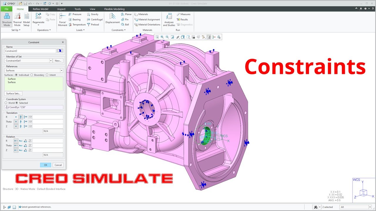 Creo Simulate - Constraints