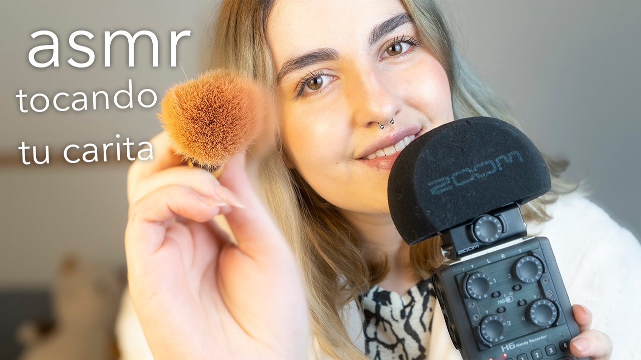 asmr español - susurros ARTICULADOS pegados al micro + tocando TU CARA - Ale ASMR :)