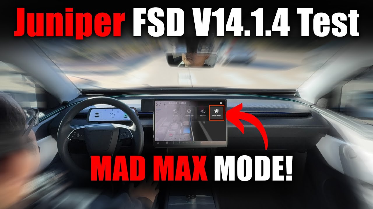 Test nowego modelu Tesla Y Juniper FSD V14.1.4 / Test trybu MAD MAX! #tesla
