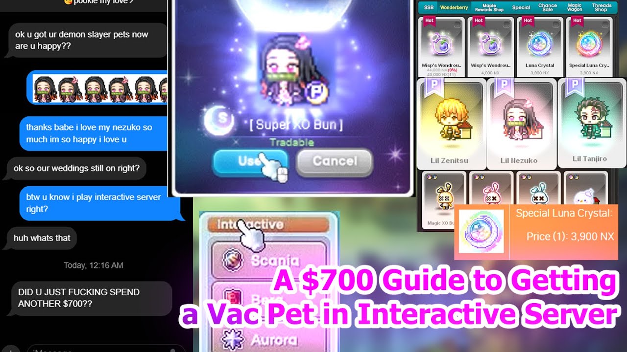 How to Get Demon Slayer Vac Pets in Interactive Server | Maplestory
