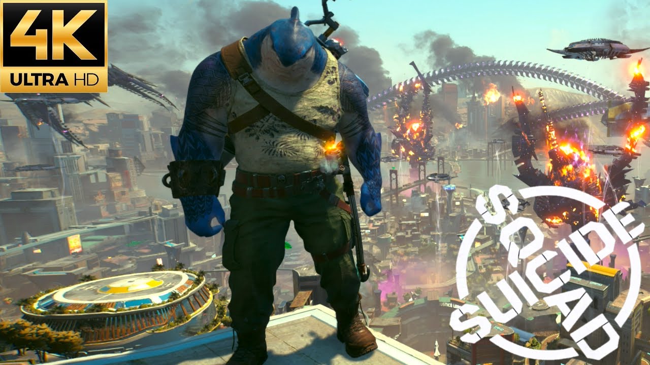Suicide Squad: Kill The Justice League - King Shark Free Roam Gameplay (4K 60FPS)