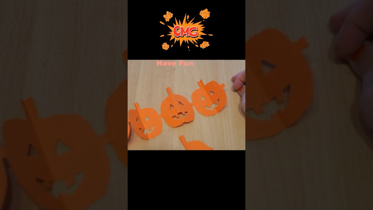 Kürbis Girlande basteln zu Halloween 🎃 Pumpkin garland DIY