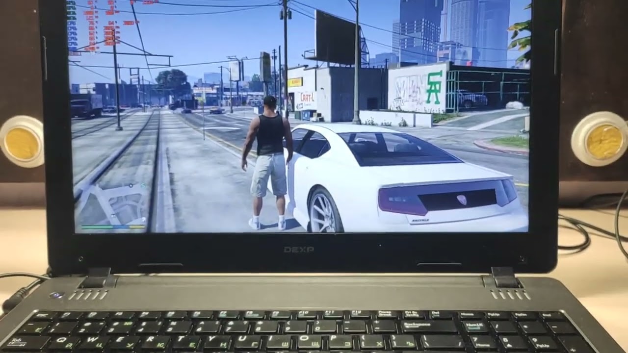 Dexp C15B i5-4210m nvidia 840m FHD game test - CSGO 2, GTA 5, WoT