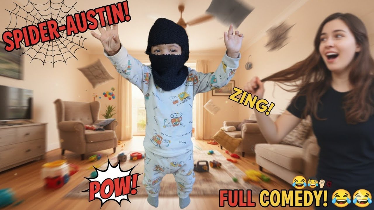 Austin Became Spiderman at Aunt’s Home 🕸️ | Pulling Hair & Full Naughtiness😂😂